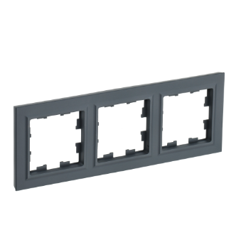 Фотография товара 'IEK BRITE Рамка 3-местная РУ-3-БрГ графит BR-M32-K53'