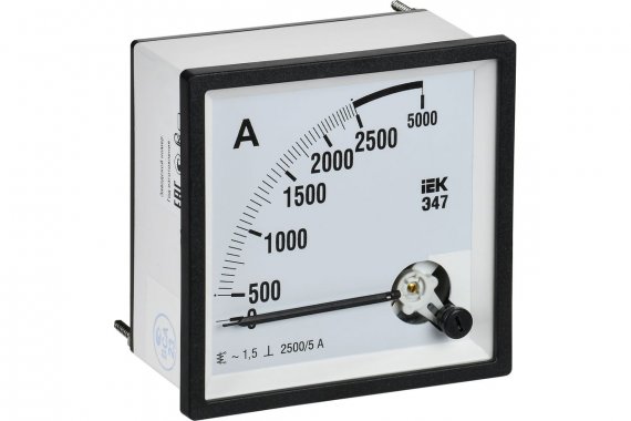 Фотография товара 'IEK IPA20-6-2500-E Амперметр Э47 2500/5А кл. точн. 1,5 96х96мм'