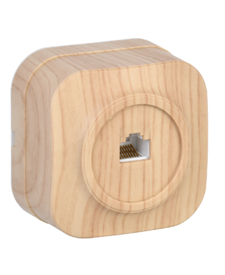 Фотография товара 'IEK Розетка одноместная для открытой установки компьютерная РК10-ХС GLORY сосна EKH10-K34'