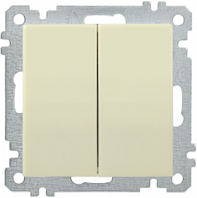 Фотография товара 'IEK Выключатель 2-клавишный ВС10-2-0-Б 10А BOLERO, EVB20-K33-10'