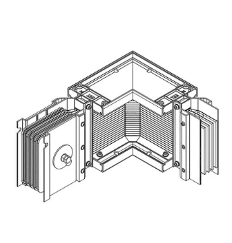 Фотография товара 'IEK LINEBAR Секция угловая правая 800А Al 3L+N+PER некрашеная IP55 транспортировочная LB-0800A4-25-F-LR'
