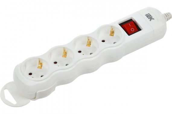 Фотография товара 'IEK WYP10-D-KP-16-04-ZKS-K01 Розетка переносная разб. с выкл. РПр04В 4 места'