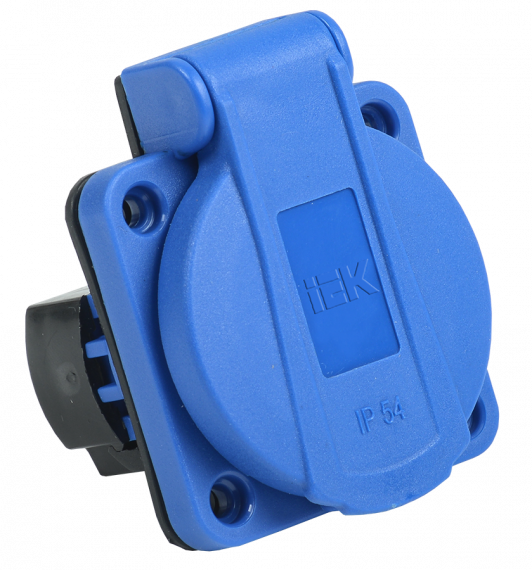 Фотография товара 'IEK Розетка панельная РП16-3 с з/к с з/ш с крышкой 2P+PE 16А IP54 MAGNUM, PSN71-016-3-3-54-K07'