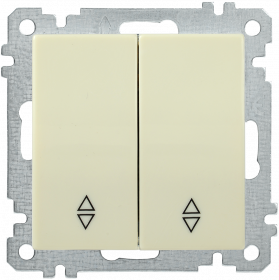 Фотография товара 'IEK Выключатель 2-клавишный проходной ВС10-2-2-Б 10А BOLERO, EVB22-K33-10'