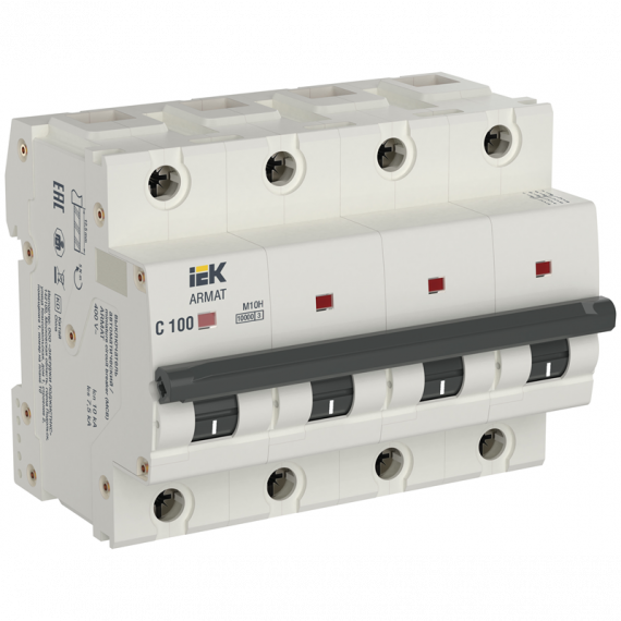 Фотография товара 'IEK AR-M10H-4-C100 ARMAT Авт. выкл. M10H 4P C 100A'