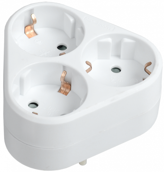 Фотография товара 'IEK Тройник Т-01/03 3 места 2P+PE 16А треугольный, WTP10-16-03-Z-K01'