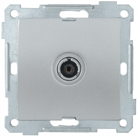 Фотография товара 'IEK Розетка 1-местная телевизионная проходная РТВ10-0-Б BOLERO, EAB12-K23'