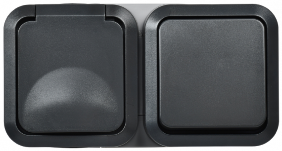 Фотография товара 'IEK TS-G10-6-55-V-K53 TORS Блок розетка + выключ. гор. 16А IP55 TS142'