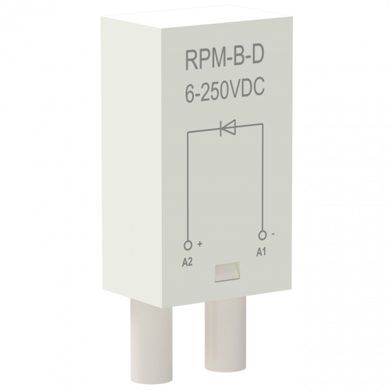 Фотография товара 'IEK RPM-B-D-DC6-250V Модуль защиты для реле диод 6-250В DC ONI'