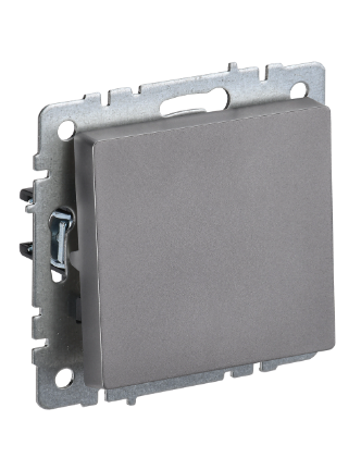 Фотография товара 'IEK BRITE Выключатель 1-клавишный проходной 10А ВС10-1-6-БрС сталь BR-V12-0-10-K46'