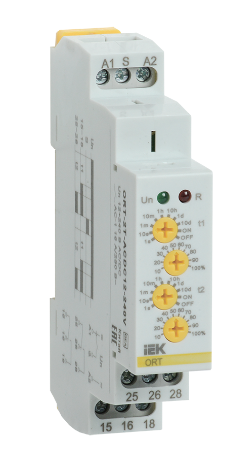 Фотография товара 'IEK Реле времени ORT 2 контакта 12-240В AC/DC с независимыми уставками ORT-2T-ACDC12-240V'