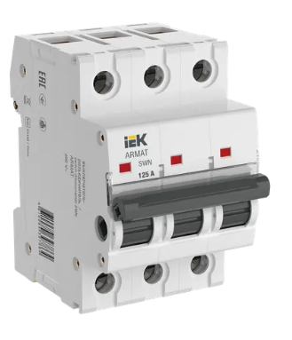 Фотография товара 'IEK ARMAT Выключатель-разъединитель SWN 3P 125А AR-SWN-3-125'