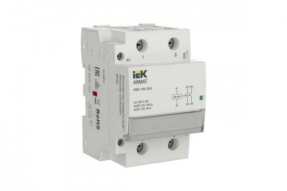 Фотография товара 'IEK AR-KMR10-100-20-230 ARMAT Контактор модульный KMR 100А 230В AC 2НО'