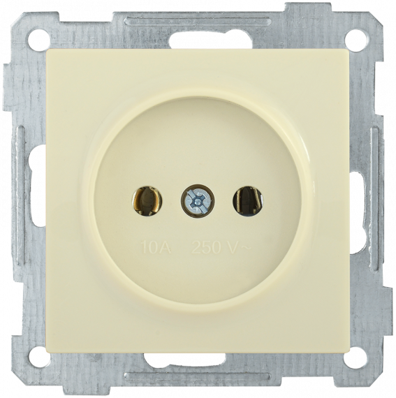 Фотография товара 'IEK Розетка без заземляющего контакта РС10-1-0-Б 10А BOLERO, ERB10-K33-10'