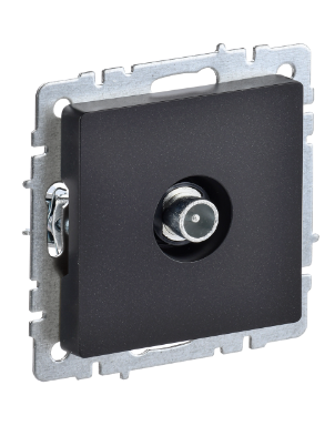 Фотография товара 'IEK BRITE Розетка TV проходная РТВ10-0-БрЧ черный BR-A10-P-K02'