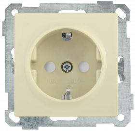 Фотография товара 'IEK Розетка РС14-1-0-Б с заземляющим контактом с защитной шторкой 16А BOLERO, ERB14-K33-16'