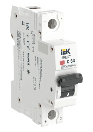 Фотография товара 'IEK ARMAT Автоматический выключатель M06N-DC 1P C 63А AR-M06N-1-C063DC'
