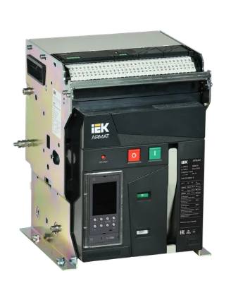 Фотография товара 'IEK ARMAT Воздушный автоматический выключатель стационарного исполнения 3P типоразмер B 85кА 1250А AR-ACB-3FB-085-1250A-TDCF'