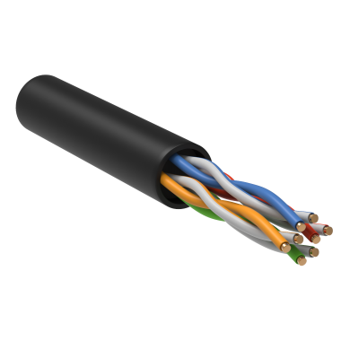 Фотография товара 'IEK Кабель внешней прокладки U/UTP категория 5E 4 пары LDPE, BC3-C5E04-139-100-G'