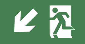 Фотография товара 'IEK Пиктограмма "ВЫХОД/стрелка налево вниз" PVC для ССА 3000, LPC10-2-30-15-NALVN'