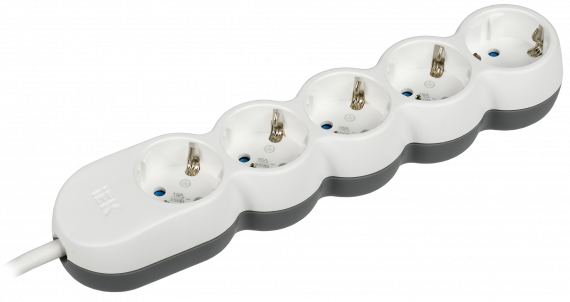 Фотография товара 'IEK Удлинитель У05 5 мест 2P+PE/1,5м 3х1,5мм2 16А/250В UNO, WYP53-16-05-D15-Z'