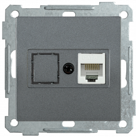 Фотография товара 'IEK Розетка компьютерная RJ45 Cat5e BOLERO, EKB15-01-K95'