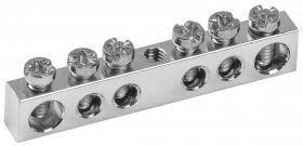 Фотография товара 'IEK Шина PEN "земля-ноль" 6х9мм 6/1 Ni, YNN10-06-100-N'