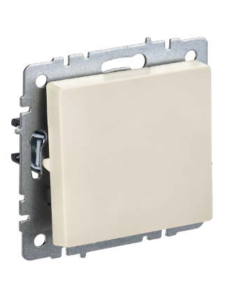Фотография товара 'IEK BRITE Выключатель 1-клавишный перекрестный 10А ВС10-1-3-БрКр бежевый BR-V13-0-10-K10'