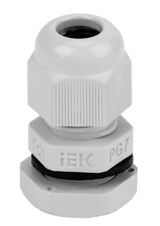 Фотография товара 'IEK Сальник PG 7 диаметр проводника 5-6мм IP54 20шт (СТ)  YSA20-06-07-54-K41-C'