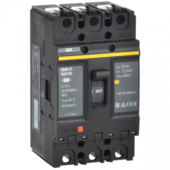 Фотография товара 'IEK SVA00-3-0063-02 Выкл. авт. ВА88-31 3Р 63А 25кА MASTER'