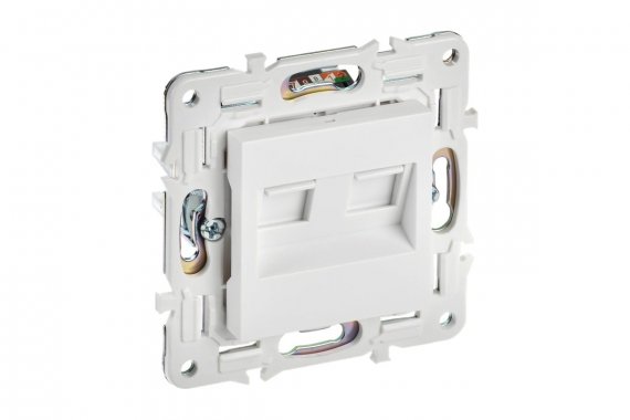 Фотография товара 'IEK SK-K20-1-K01 SKANDY Роз. комп. 2-ая RJ45 кат.5E SK-K03W'