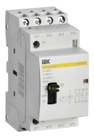 Фотография товара 'IEK Контактор модульный с ручным управлением КМ20-40МР AC KARAT MKK12-20-40'