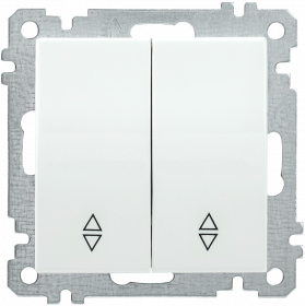 Фотография товара 'IEK Выключатель 2-клавишный проходной ВС10-2-2-Б 10А BOLERO, EVB22-K01-10-1'