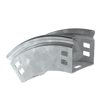 Фотография товара 'IEK ESCA Поворот плавный 45град тип В20 50х150мм HDZ CPV41-0-45-050-150-HDZ'