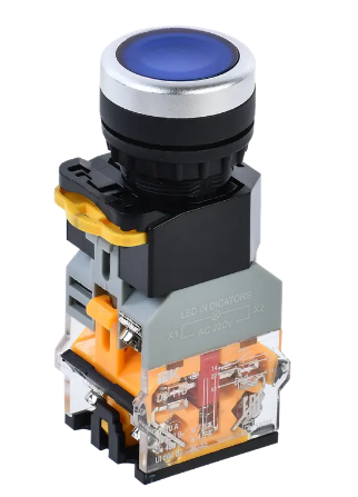 Фотография товара 'IEK Кнопка управления D8-11D d=22мм 1з+1р с подсветкой синяя BBT30-11D-3-12-K07'