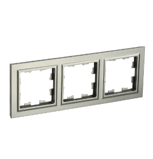 Фотография товара 'IEK BRITE Рамка 3-местная РУ-3-БрШ шампань BR-M32-K37'