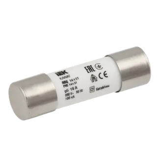 Фотография товара 'IEK Плавкая вставка цилиндрическая ПВЦ 14х51 16А KARAT, MFL20-016'