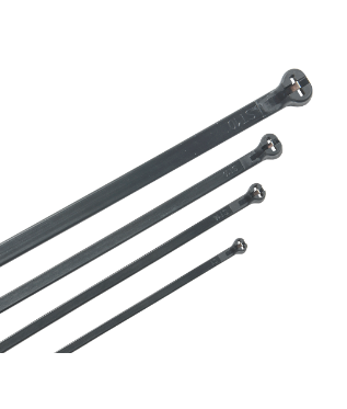 Фотография товара 'IEK Хомут кабельный усиленный Хку 2,5х100мм со стальным замком черный (100шт) UHH34-D025-100-100-K02'