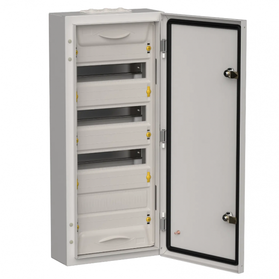 Фотография товара 'IEK TITAN 5 Корпус металлический ЩРн-48 (1х48) 710х310х140мм IP54 серый (одна дверь) TI5-50-N-048-54-7035'