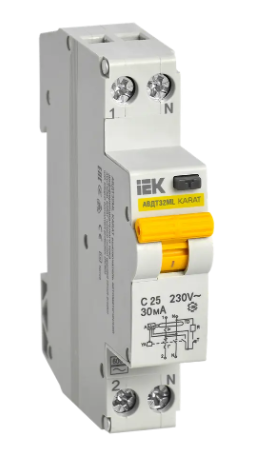 Фотография товара 'IEK Выключатель автоматический дифференциального тока АВДТ32МL C25 30мА KARAT, MVD12-1-025-C-030'