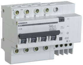 Фотография товара 'IEK Дифференциальный автомат АД14 4Р 32А 30мА MAD15-4-032-C-030'