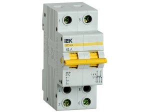 Фотография товара 'IEK Выключатель-разъединитель трехпозиционный ВРТ-63 2P 32А MPR10-2-032'