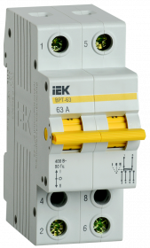 Фотография товара 'IEK Выключатель-разъединитель трехпозиционный ВРТ-63 2P 63А MPR10-2-063'