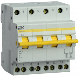 Фотография товара 'IEK Выключатель-разъединитель трехпозиционный ВРТ-63 4P 40А MPR10-4-040'