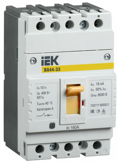 Фотография товара 'IEK Автомат выключатель ВА44 33 3Р 100А 15кА SVA4410-3-0100'