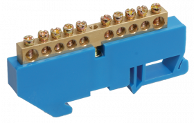 Фотография товара 'IEK Шина N "ноль" на DIN-изол ШНИ-8х12-10-Д-С YNN10-812-10D-K07'