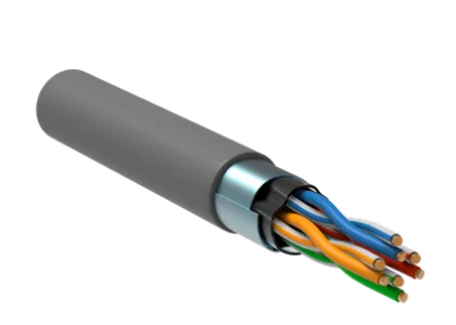 Фотография товара 'IEK Витая пара F/UTP кат.5E 24AWG 4 пары PVC 1м серый (305м), BC1-C5E04-311-305-R-G'