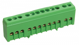 Фотография товара 'IEK Шина PE "земля" в корп изол на DIN-рейку ШНИ-6х9-10-К-З YNN10-69-10KD-K06'