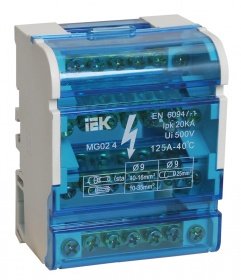 Фотография товара 'IEK Шины на DIN-рейку в корпусе (кросс-модуль) ШНК 4х7 3L+PEN YND10-4-07-100'