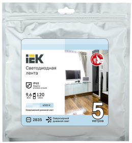 Фотография товара 'IEK Лента LED LSR-2835W120-9,6-IP65-12В, LSR1-2-120-65-3-05'